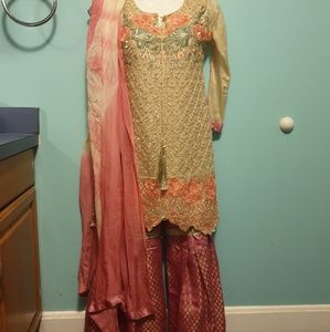 3 PC Indian Pakistani gharara suit